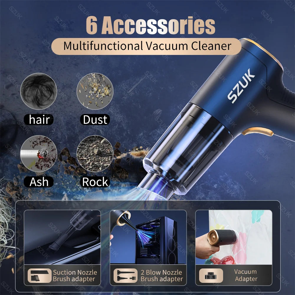 Car Vacuum Cleaner Mini Powerful Cleaning Machine Strong